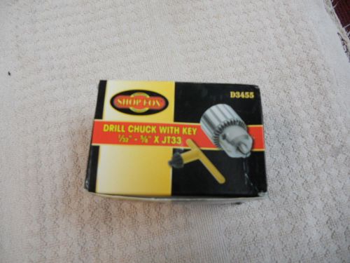 New woodstock d3455 drill chuck, 1/32 - 5/8-inch by jt33 with key for sale