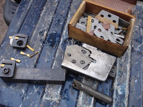 Valenite Indexable lathe Tool, extra inserts, Manchester Lathe Tool with extras