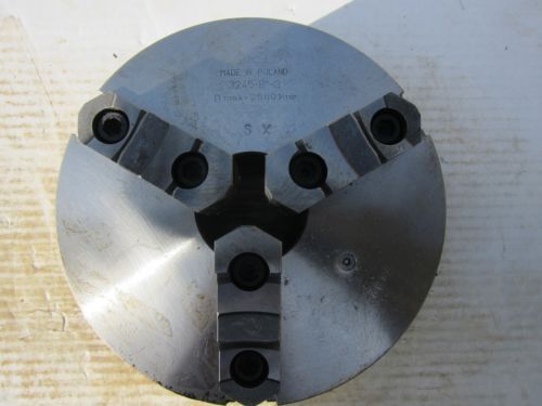 Bison 8&#034; 3 jaw d1-3 self centering scroll chuck 3245 toolmex 7-803-0833 for sale