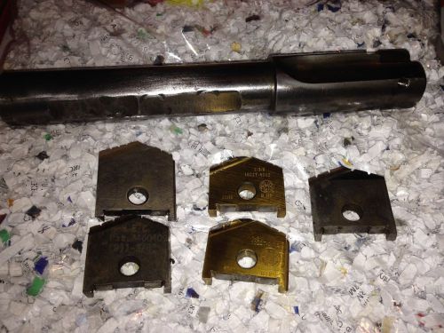 Spade Drill Holder w/ 5 x 1-3/8&#034; Used AMEC Spade Drill Inserts
