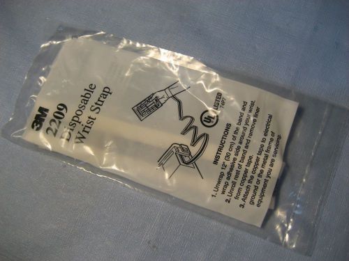 3M Disposable Anti Static Wrist Strap  2209   NEW / SEALED  Qty: 1