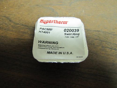 New hypertherm swirl ring 020039 .120/.166/.187 pac500 for sale