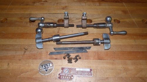 Vintage Delta 6&#034; Short Bed Jointer Elevation Adjusters, Locks, Ball Cranks, Etc