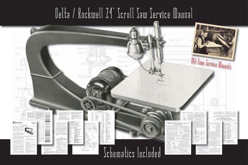 Delta/Rockwell 24&#034; Scroll Saw Owners Service Manual Parts Lists Schematics etc.