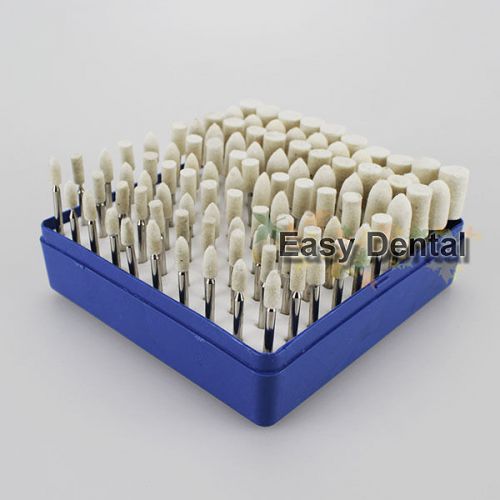 100pcs Felt wool cotton polishing rotary burs bob polishers polish tools 3mm