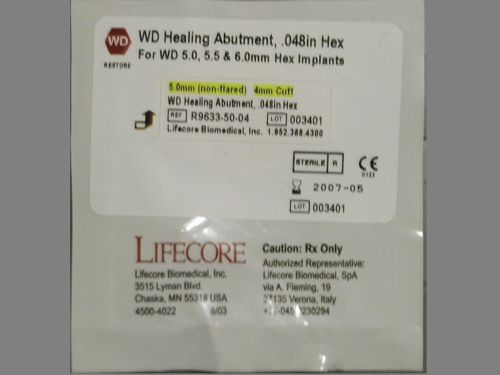 Restore WD Healing Abutment 5/4 Lifecore Keystone Ext Hex Implant