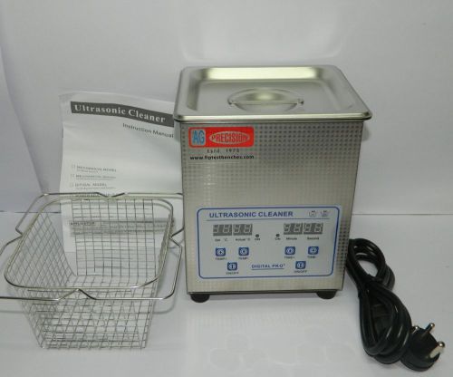 &#039;ag precision&#039; digital ultrasonic cleaner with heater &amp; timer - 2 ltr capacity for sale
