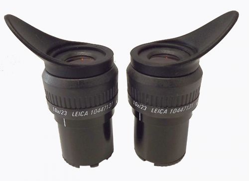 NEW Pair Leica 10X/23 Microscope Eyepiece 30mm Insert Adjustable Lenses 10447131