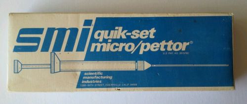 SMI Micro Pettor  pipette pipettor medical collectible in box