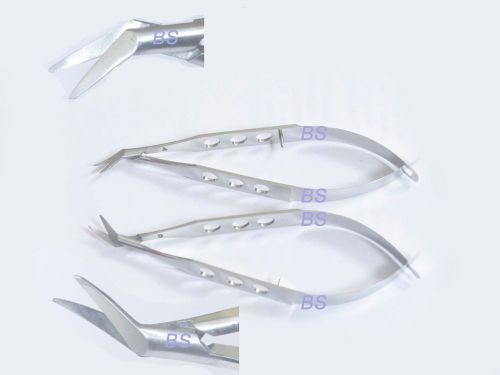 SS CASTROVIEJO corneal scissors medium10mm blades broad handle right &amp; left set5