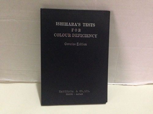 14 Plate Ishihara Book Medical Specialties Fast Free Shipping 1999 Edition