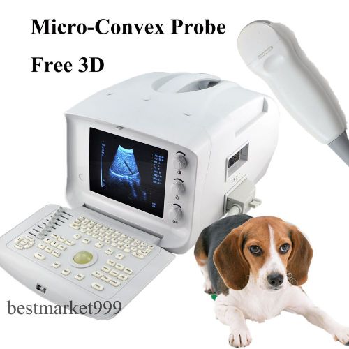 VET Portable Ultrasound Scanner +Micro-Convex Free U-disk &amp; 3D USB Port
