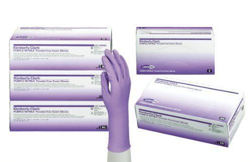 Kimberly-clark purple nitrile exam gloves - medium size - (kim55082) for sale