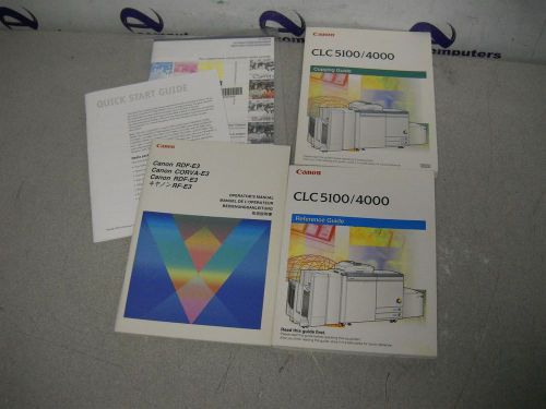 5ea canon clc5100 clc4000 manuals books reference copying quick start guide for sale