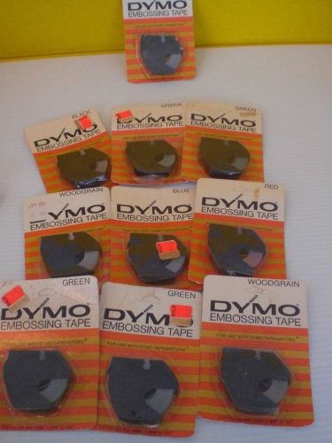 HUGE LOT 10  Dymo System Embossing Tape 7291 3/8&#034; X 144&#034; Use w/ Dymo Tapewriters