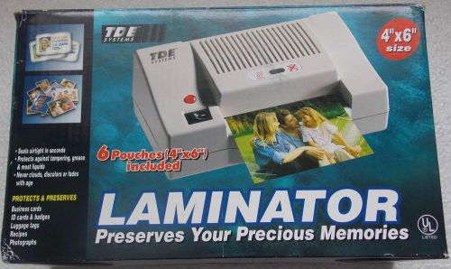 TDE Systems Laminator Model HL 406 Laminating Machine Instructions Original Box