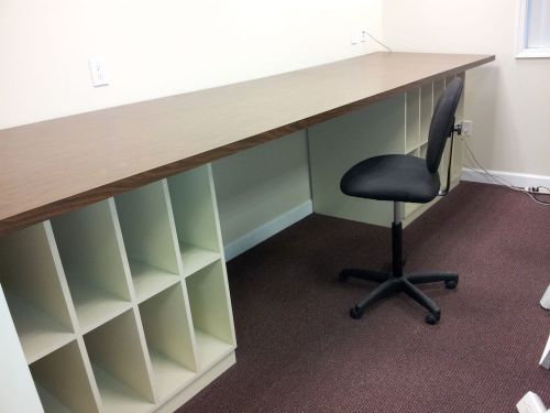 Large work table for reading blue prints with drawing storage cabinets for sale