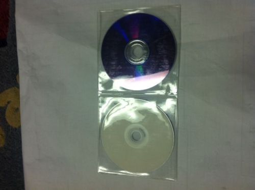 100 5&#034;x 5&#034; Clear Vinyl Double 2 CD / DVD Sleeves,CD-CPP-S-C, Made in USA ,SALE!