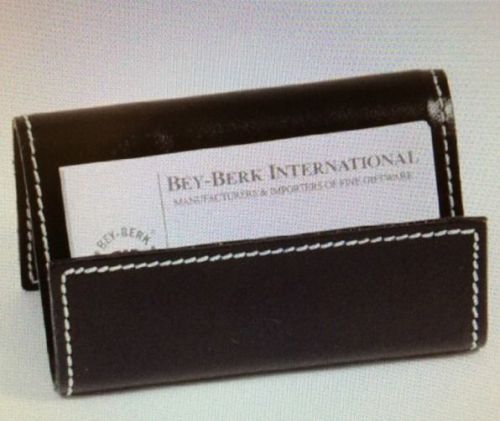 Bey Berk Leather Businessential Card Holder Black