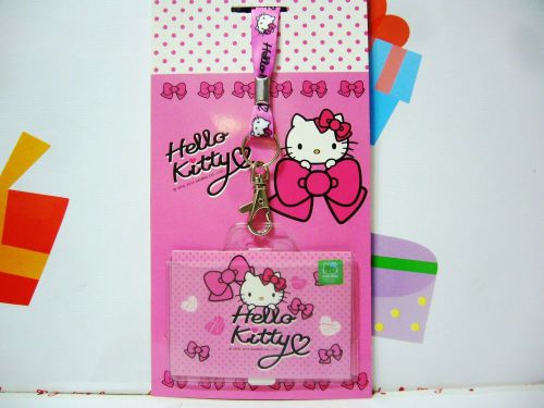 Sanrio Hello Kitty ID Card Holder Case with Strap - Pink