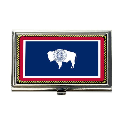 Wyoming State Flag Business Credit Card Holder Case