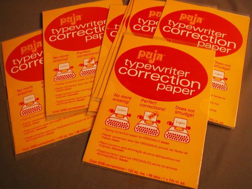 9 SETS OF TYPEWRITER CORRECTION PAPER - PUJA BRAND - 48 TABS 1X2 3/4 EA - NEW vh