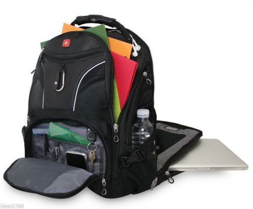 SwissGear SA1923 Scan Smart Backpack Black Camping School Book Bag