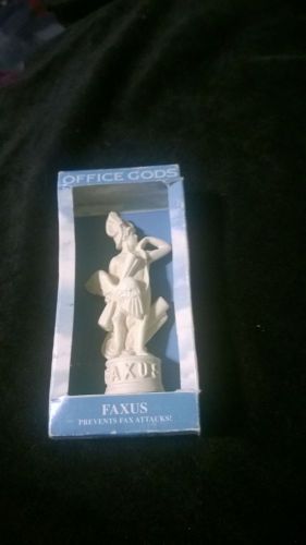 ~OFFICE GODS~&#034;FAXUS&#034; Office Humor Greco-Roman Statuette