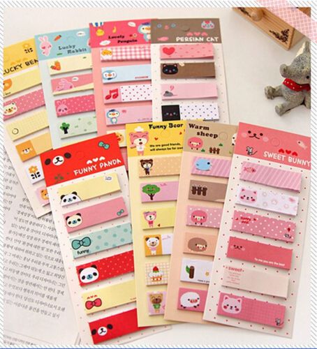 Cute Post It Bookmark Writing Marker Memo Flags Index Notepad Tab Sticky Notes