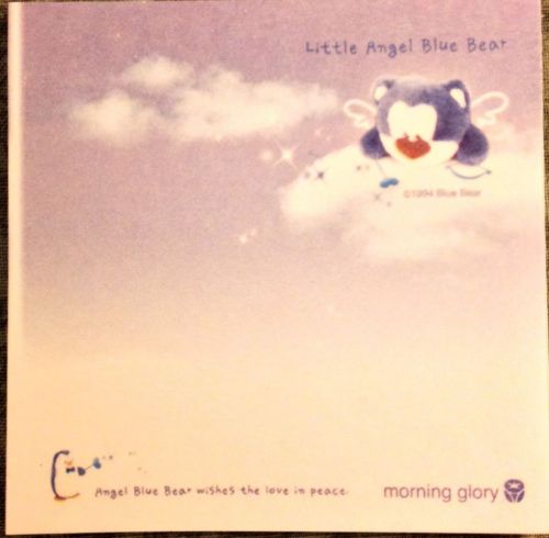 Morning Glory Blue Bear Sticky Note Pad Little Angel Blue Bear