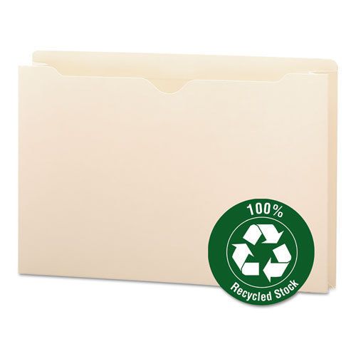 Recycled top tab file jacket, legal, 2&#034; accordion expansion, manila, 50/box for sale