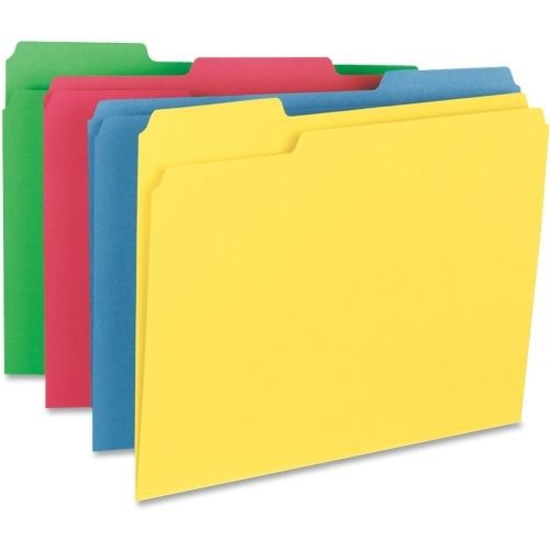 Business Source Heavyweight Assorted Color File Folder-50/Bx- BSN16517