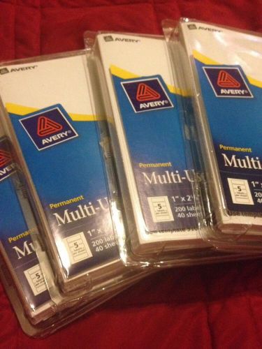 Lot of 4 Packages Avery Multi-Use Labels #5105