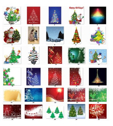 Personalized return address labels christmas trees choose one picture (c10) for sale