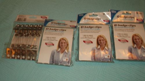 id badge clips 12 pack office depot id badge clips 4 packs with 12 in each pack