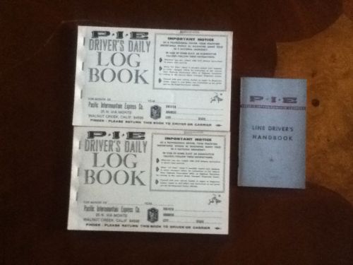 Pacific Intermountain Express Co. Line Drivers Handbook And Daily Log Book