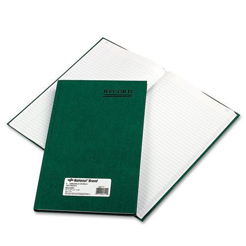 National Brand Emerald Series Account Book, Green Cover, 150 Pgs, 12.25x7.25
