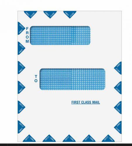 9 1/2 x 12 offset window first class mail envelopes peel &amp; stick double window for sale
