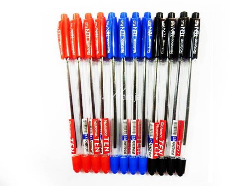 Rotomac Ten 10 Ball Point Pens High quality ink Red Blue or Black