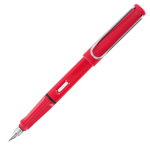 Lamy Safari Coral Red Fountain Pen - Medium Nib (L41M)