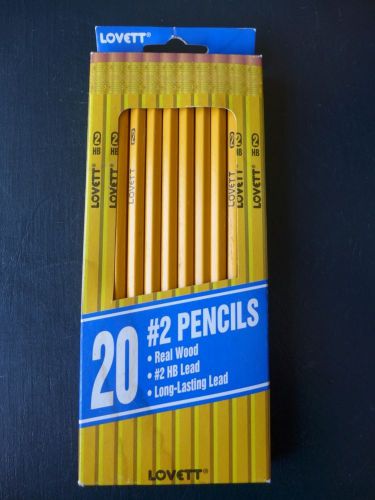 NEW Lot of 20 Lovett Wood # 2 Pencils