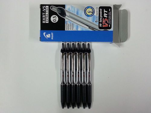 12pcs x  BLACK colour Pilot Hi-tecpoint V5 RT roller pen