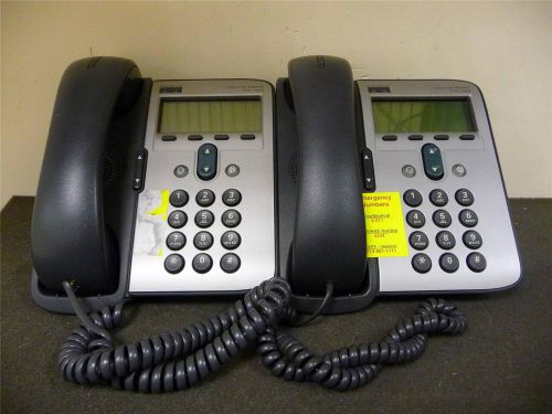 *For Parts* Lot Of 2 Cisco CP-7912G 7912G Unified IP Phone VoIP Office Phones