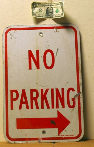 Used no parking street sign w/arrow 12x18 for sale