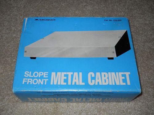 ARCHER NOS 270-266 SLOPE FRONT STEEL METAL PROJECT CABINET WITH ORIGINAL BOX