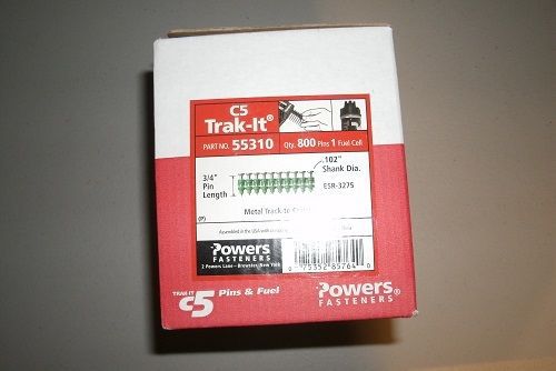 NEW Powers Trak-It C5 55310 3/4&#034; Metal Track to Concrete Pins Current Fuel