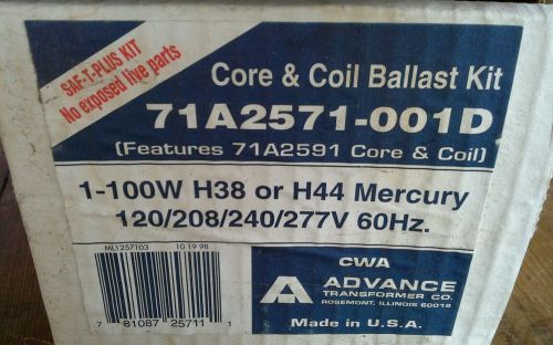 LOT OF 5 -  ADVANCE  CORE &amp; COIL BALLAST KIT  71A2571-001D -NEW IN BOXES