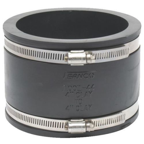 Fernco p1001-44 flexible coupling - clay-to-clay-4&#034; flex clay coupling for sale