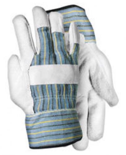 12 Pair- Rugged Wear Split Leather Palm Work Glove (Large) Just $3.78 per pair!