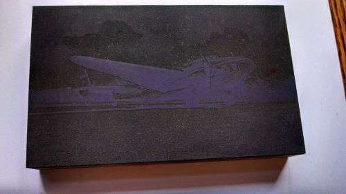 VINTAGE AIRPLANE FLIGHT LETTERPRESS PRINT BLOCK ANTIQUE INDUSTRIAL FLYING